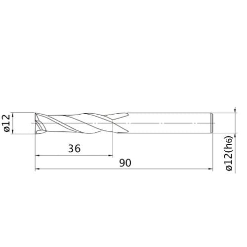エムスターエンドミル MS2JS D12