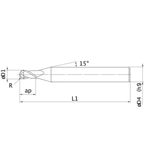 MS plusエンドミル MP2MB R