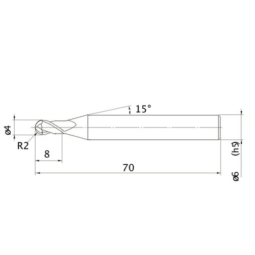 MS plusエンドミル MP2MB R