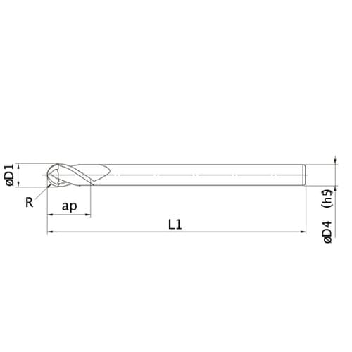 MS plusエンドミル MP2MB R