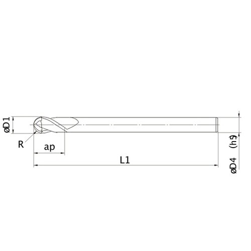 MS plusエンドミル MP2MB R