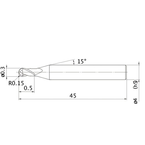MS plusエンドミル MP2SB R