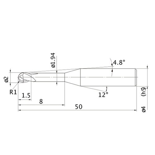 MS plusエンドミル MP2XLB