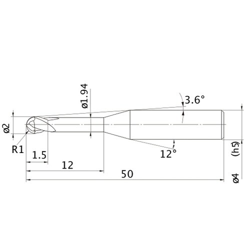 MS plusエンドミル MP2XLB