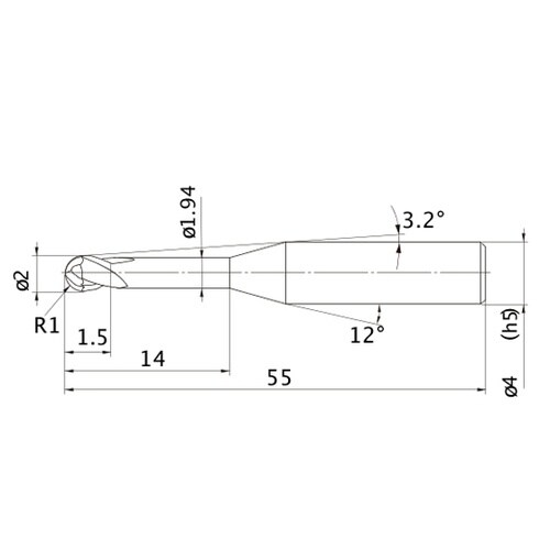 MS plusエンドミル MP2XLB