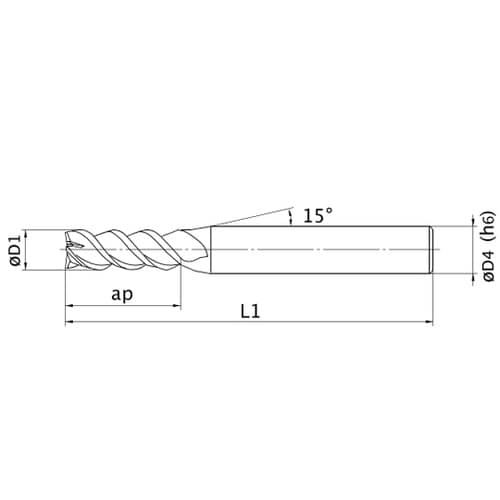 エムスターエンドミル MSMHZD D0