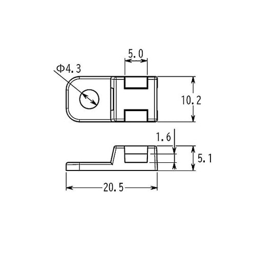 結束バンド用ベース(金属・X線検出用/2