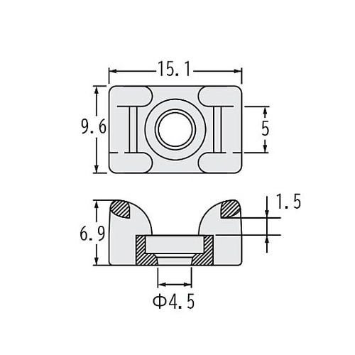 結束バンド用ベース(金属・X線検出用/2