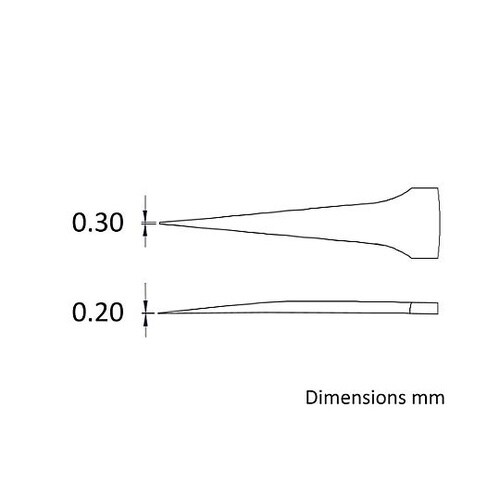 0.3x120mm/2 精密ピンセット(