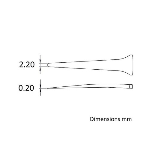2.2x120mm/2A 精密ピンセット