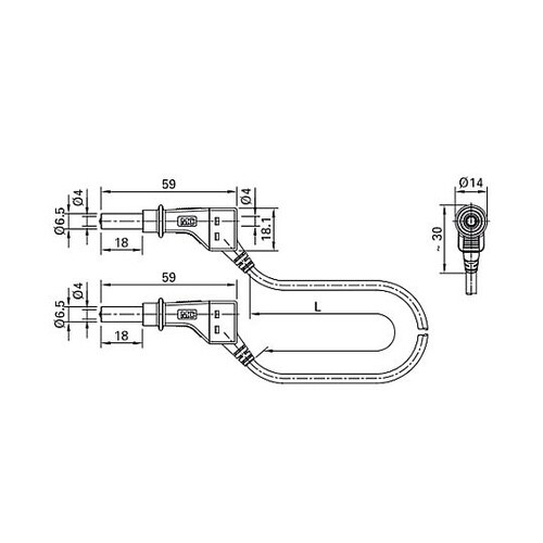 φ4mm/250mm テストリード(スタ