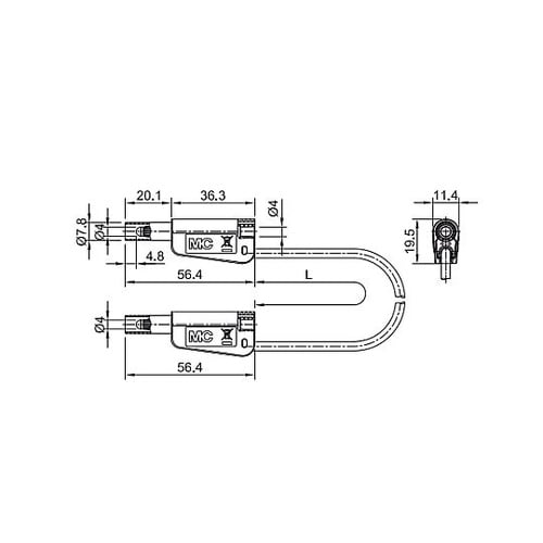 φ4mm/1500mm テストリード(ス