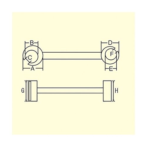 330mm 丁番調整工具(グリップ付)