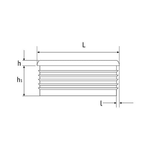 25x25mm/M 6 角型ブッシング(