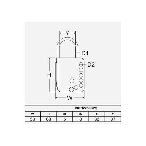 58x110mm ロックアウトハスプ(ス