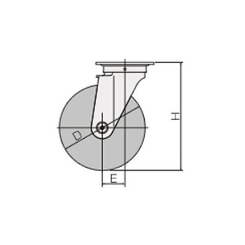 75mm キャスター(自在金具・右ブレー