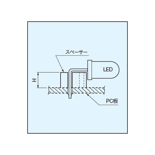 LED用スペーサー 横型 1mm(100