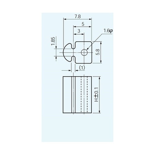 LED用スペーサー 横型 1mm(100