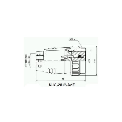 NJCアダプター(シェルφ28・16極)