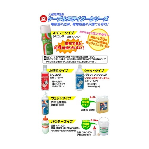 ケーブルスライダー ウェットタイプ 界面