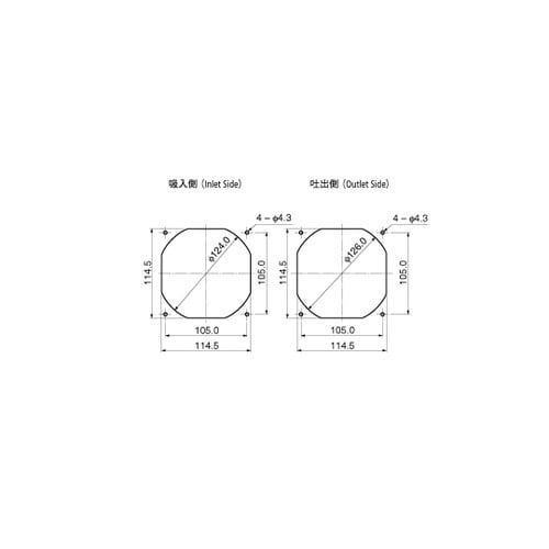 DCファンモーター 24V 119mm