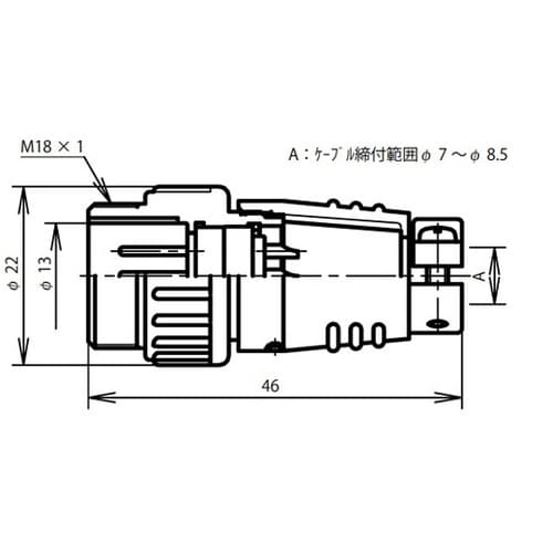 NJCアダプタ(シェルφ16・8極) N