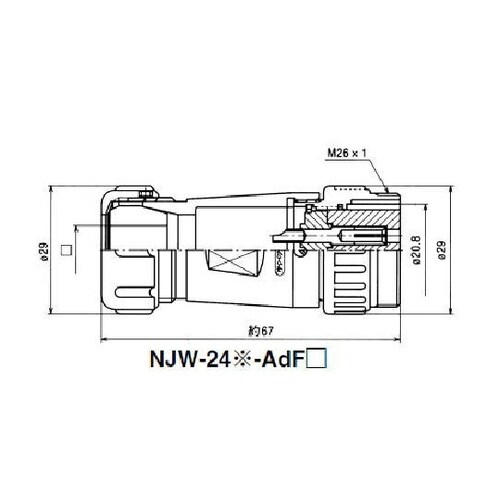 NJWアダプタ防水型(シェルφ24・5極