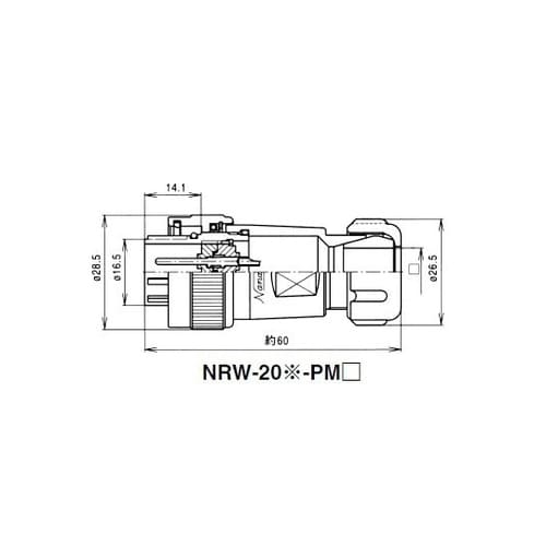 NRWプラグ防水型(シェルφ20・12極