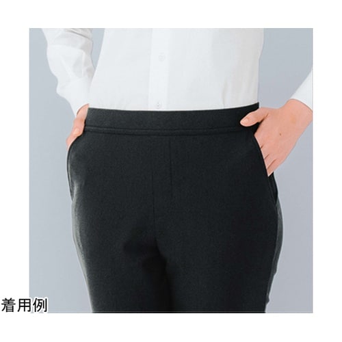 女性用ニットテーパードパンツ 黒 LL