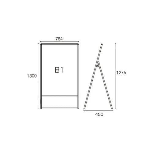 ブラックバリウススタンド看板 B1片面