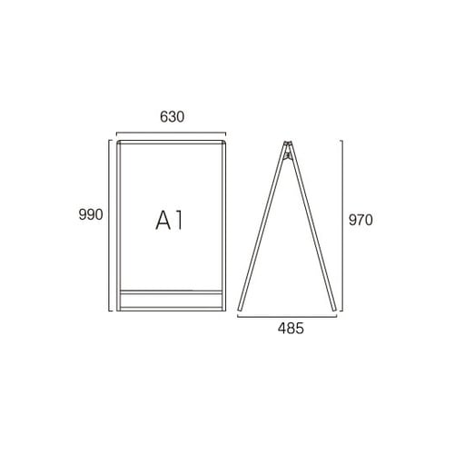 ブラックバリウススタンド看板LED A1