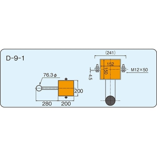角柱用金具(平付) D−9−1
