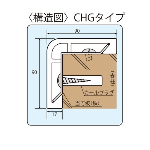 コーナーガード グレー 90mm×90m