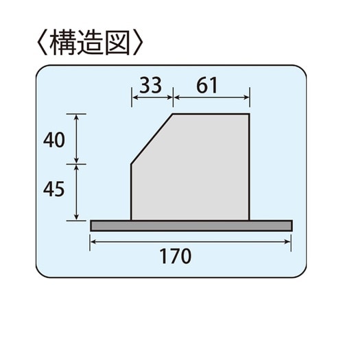 カーストッパー グレー 長さ500mm×
