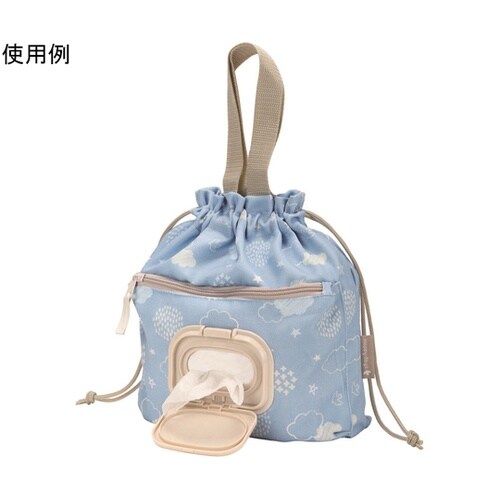 おしりふきポケット付き巾着 HappyD