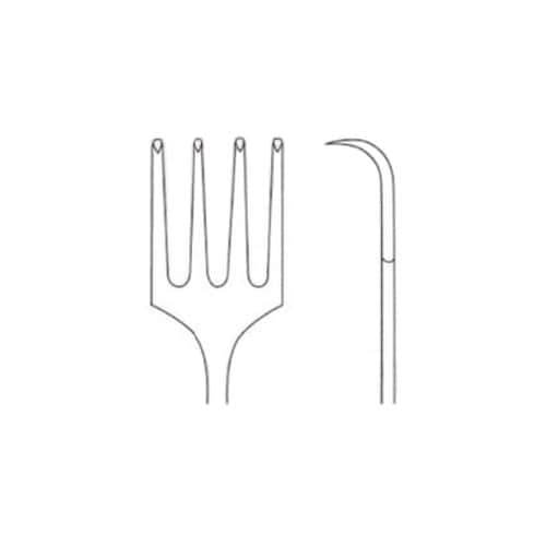 四爪鈎子宮把持鉗子 28cm G352−