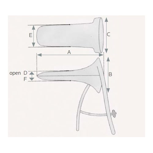膣鏡 クスコー型 ステンレス E287−