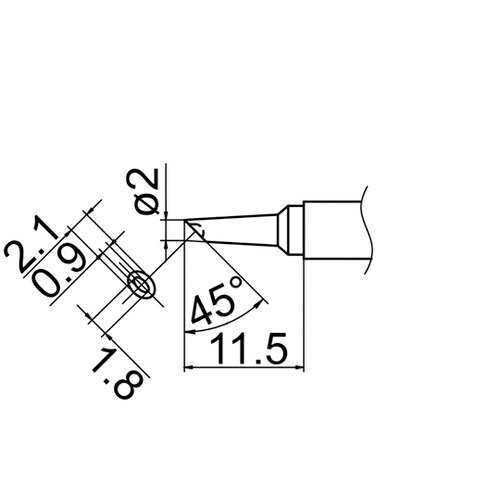 こて先 2BC型 くぼみ付き T12シリ
