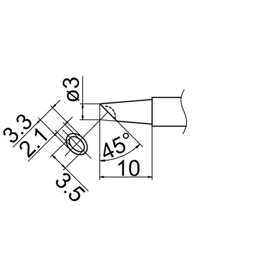 こて先 3BC型 くぼみ付き T12シリ
