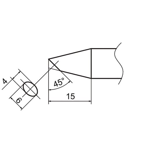こて先 BC型 横4mm 縦6mm T3