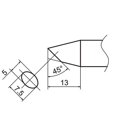 こて先 BC型 横5mm 縦7.5mm