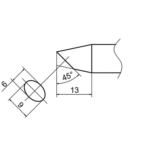 こて先 BC型 横6mm 縦9mm T3