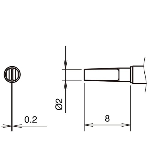 こて先 2L型 400℃ T38シリーズ