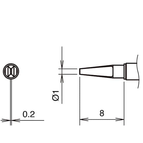 こて先 1L型 350℃ T38シリーズ