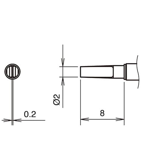 こて先 2L型 350℃ T38シリーズ