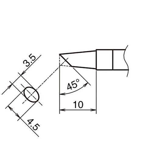 こて先 BC型 横3.5mm 縦4.5m