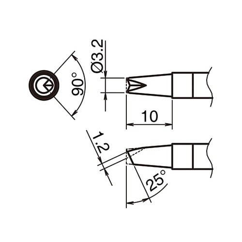 こて先 3.2BC型 V溝付き T39シ