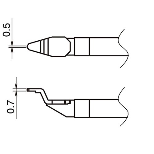 こて先 CHIP 0.5C型 T51シリ