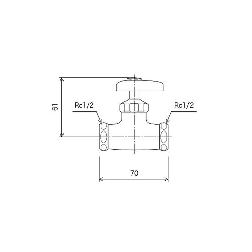 両端雌止水栓 Rc1/2 K83