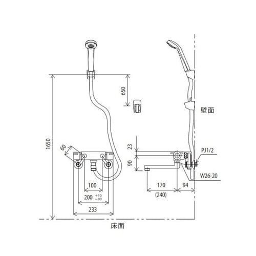 サーモシャワー 撥水 寒 KF800WT